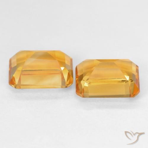Shop natural 3.17ct Medium Light Orange-Gold シトリン gems, 八角形 / エメラルドカット, from ブラジル at GemSelect. In stock, global shipping!