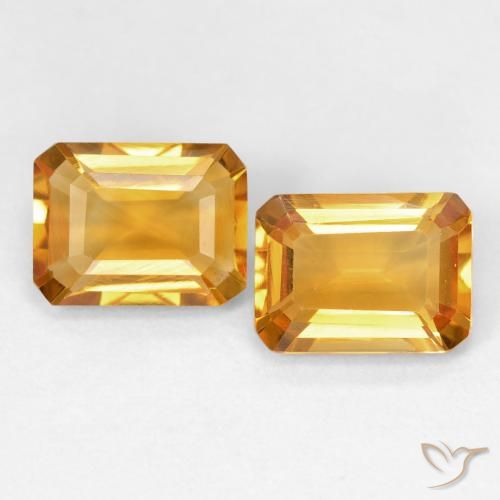 Shop natural 2.91ct Medium Light Orange-Gold シトリン gems, 八角形 / エメラルドカット, from ブラジル at GemSelect. In stock, global shipping!