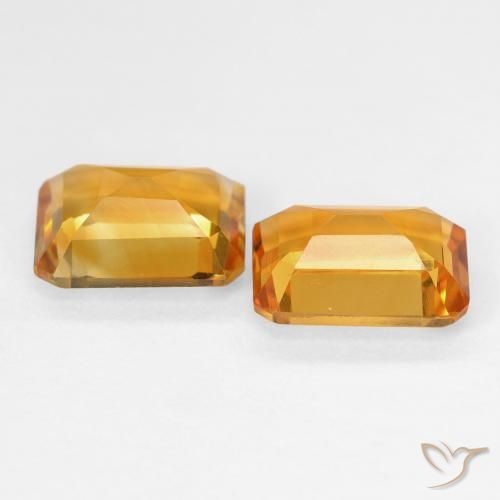 Shop natural 2.91ct Medium Light Orange-Gold シトリン gems, 八角形 / エメラルドカット, from ブラジル at GemSelect. In stock, global shipping!