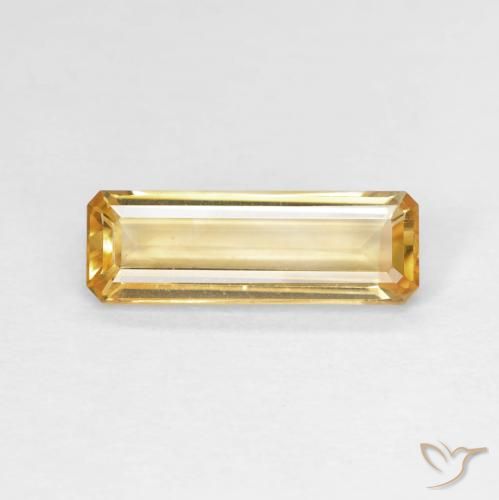 1.37ct 天然 ゴールド シトリン, エメラルドカット, VVS