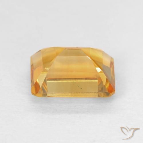 1.62カラットの天然Medium Light Orange-Goldシトリン、八角形 / エメラルドカット、VVS