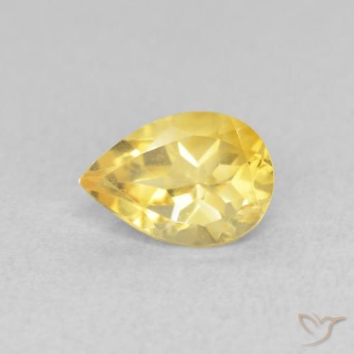 0.68ct 天然 ゴールドオレンジ シトリン, 洋梨の形, VVS