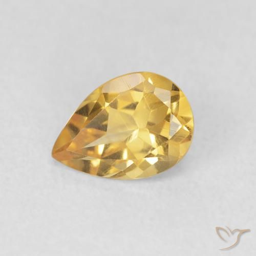 0.70ct 天然 ゴールド シトリン, 洋梨の形, VVS