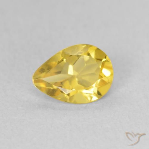 0.61ct 天然 ゴールドオレンジ シトリン, 洋梨の形, VVS-VS