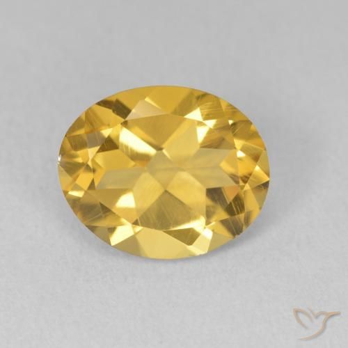 2.98ct 天然 ゴールド シトリン, 楕円形, VS