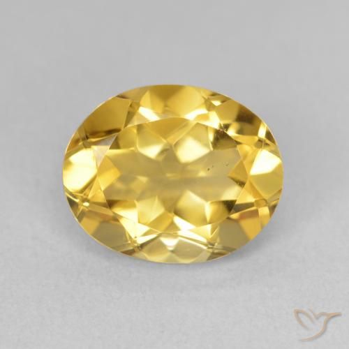 3.64ct 天然 濃いゴールド シトリン, 楕円形, VS
