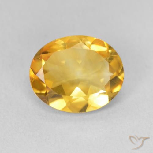 2.85ct 天然 ゴールド シトリン, 楕円形, VS