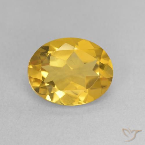2.44ct 天然 ミディアムゴールデン シトリン, 楕円形, VVS-VS