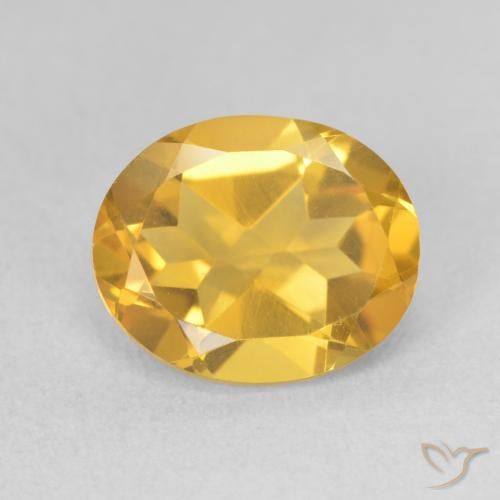 3.27ct 天然 ゴールデンオレンジ シトリン, 楕円形, VS