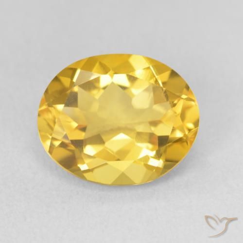 3.10ct 天然 ゴールドオレンジ シトリン, 楕円形, VS