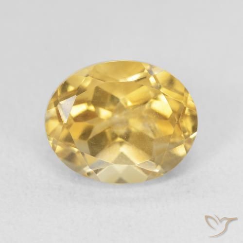 3.99ct 天然 ミディアムゴールデン シトリン, 楕円形, VVS