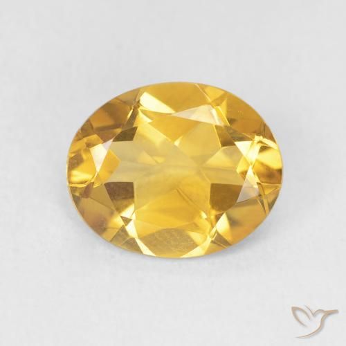 3.06ct 天然 ゴールド シトリン, 楕円形, VVS