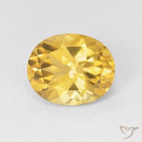 3.55ct 天然 ゴールド シトリン, 楕円形, VVS
