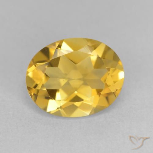 3.18ct 天然 濃いゴールド シトリン, 楕円形, VVS-VS