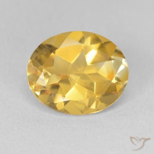 3.51ct 天然 ゴールドオレンジ シトリン, 楕円形, VVS