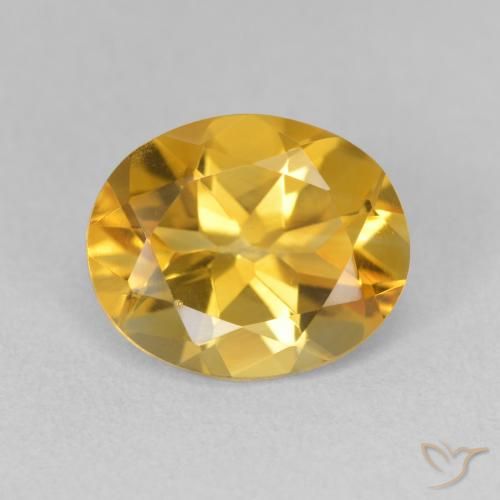 3.28ct 天然 ゴールド シトリン, 楕円形, VVS