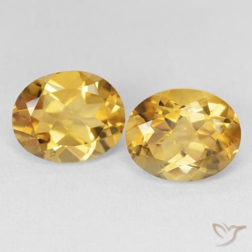 6.81ctw 天然 Medium Light-Golden シトリン, 楕円形, VVS-VS