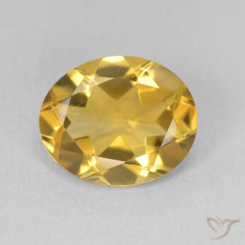 3.03ct 天然 ゴールド シトリン, 楕円形, VS