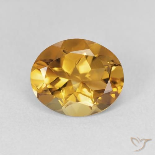 3.06ct 天然 オレンジゴールド シトリン, 楕円形, VVS-VS