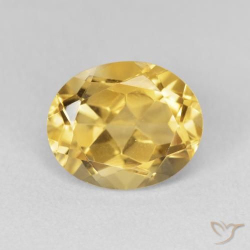 3.43ct 天然 ゴールド シトリン, 楕円形, VVS-VS