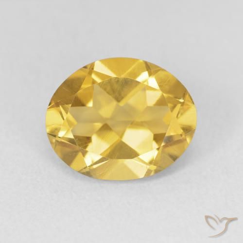 3.20ct 天然 ミディアムゴールデン シトリン, 楕円形, VVS-VS