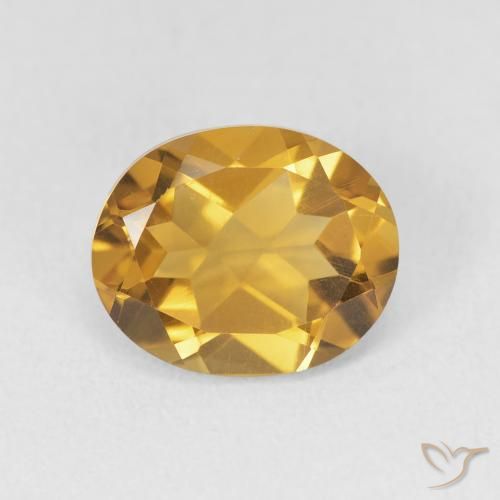 3.20ct 天然 Medium Dark-Golden シトリン, 楕円形, VVS-VS
