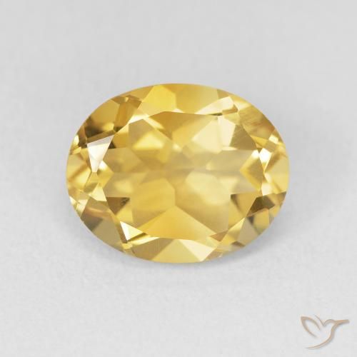 3.48ct 天然 ゴールド シトリン, 楕円形, VVS-VS