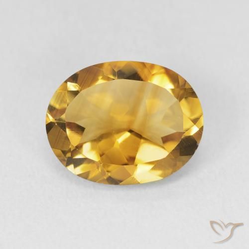 3.11ct 天然 ゴールドオレンジ シトリン, 楕円形, VVS-VS