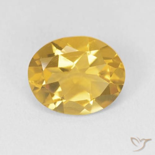 3.05ct 天然 ミディアムゴールデン シトリン, 楕円形, VVS-VS
