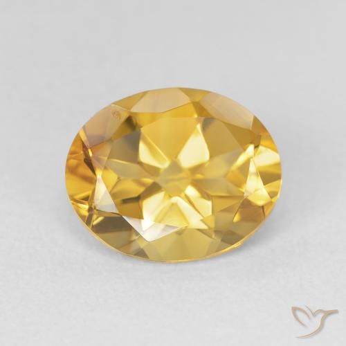 3.32ct 天然 明るいゴールド シトリン, 楕円形, VVS-VS
