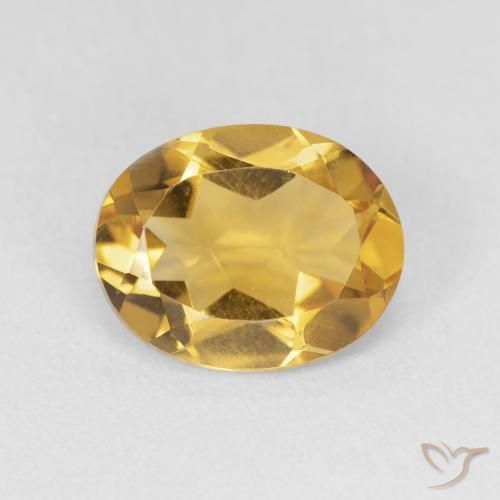 3.23ct 天然 Medium Light-Golden シトリン, 楕円形, VVS-VS