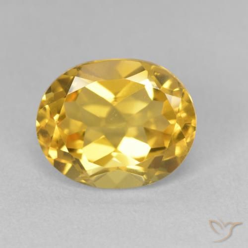 3.54ct 天然 ゴールド シトリン, 楕円形, VVS-VS
