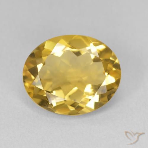 3.31ct 天然 ゴールド シトリン, 楕円形, VVS-VS