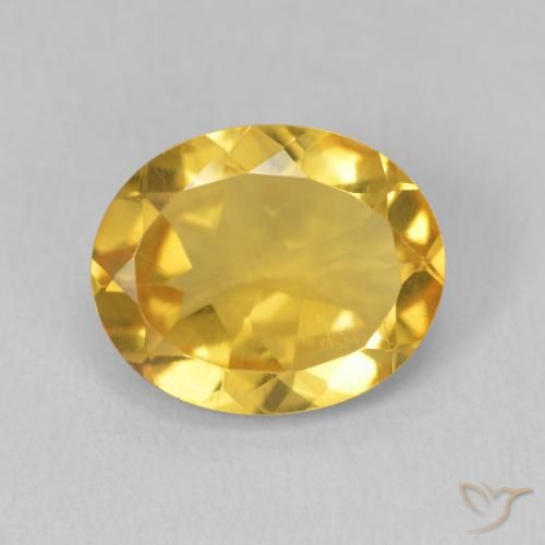 3.04ct 天然 明るいゴールド シトリン, 楕円形, VVS-VS