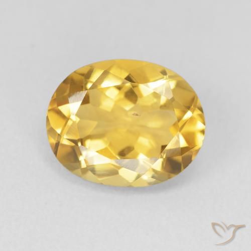 3.30ct 天然 濃いゴールド シトリン, 楕円形, VVS