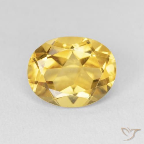 3.28ct 天然 濃いゴールド シトリン, 楕円形, VVS