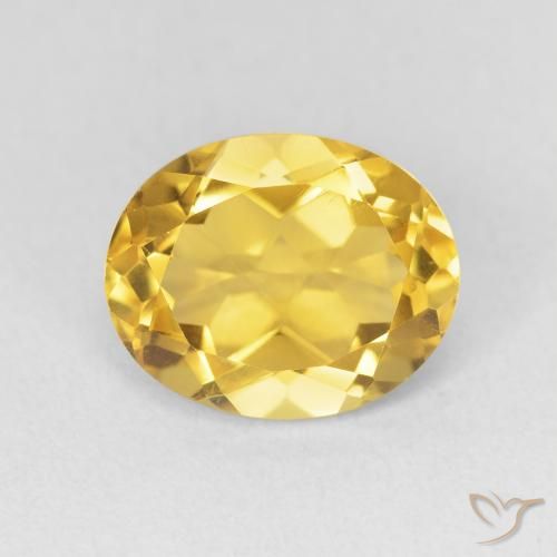 3.52ct 天然 ゴールド シトリン, 楕円形, VVS