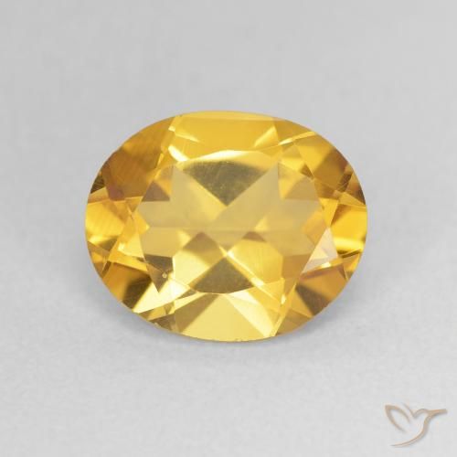3.14ct 天然 ゴールド シトリン, 楕円形, VVS