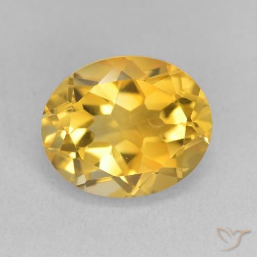 3.72ct 天然 ミディアムゴールド シトリン, 楕円形, VVS-VS