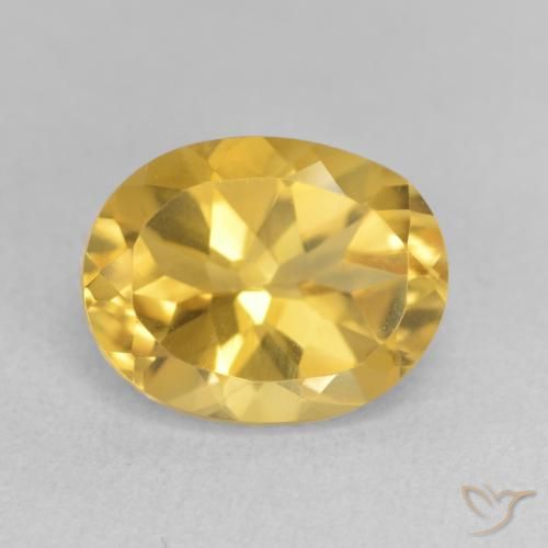3.50ct 天然 ゴールドオレンジ シトリン, 楕円形, VVS-VS