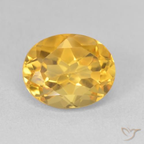 3.34ct 天然 ゴールドオレンジ シトリン, 楕円形, VVS-VS