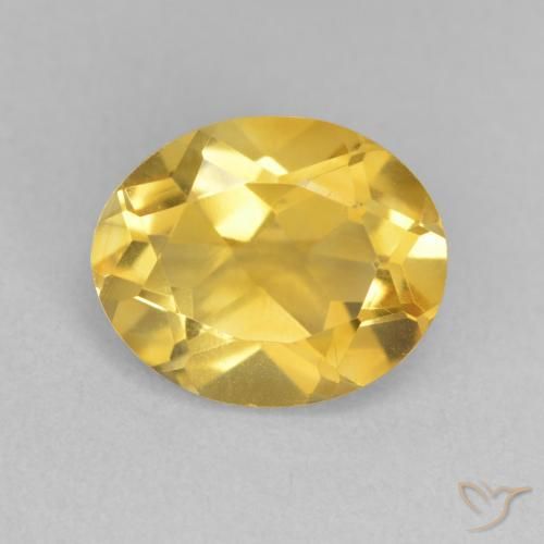 3.42ct 天然 ゴールドオレンジ シトリン, 楕円形, VVS-VS