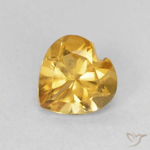 0.71ct 天然 ゴールド シトリン, 心臓, VVS
