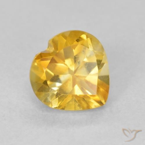 0.83ct 天然 明るいゴールド シトリン, 心臓, VVS-VS