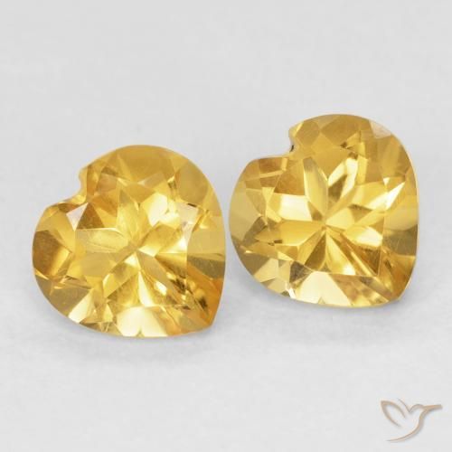 Shop natural 1.45ct ミディアムゴールデン シトリン gems, 心臓, from ブラジル at GemSelect. In stock, global shipping!