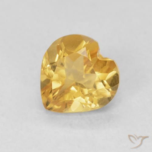 0.73ct 天然 ゴールド シトリン, 心臓, VVS