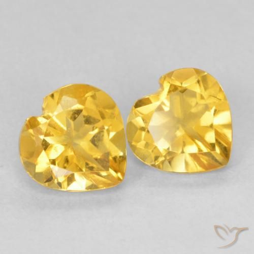 Shop natural 1.39ct 明るいゴールド シトリン gems, 心臓, from ブラジル at GemSelect. In stock, global shipping!