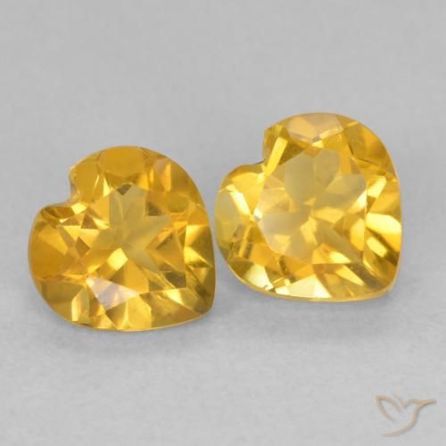 Shop natural 1.40ct 明るいゴールド シトリン gems, 心臓, from ブラジル at GemSelect. In stock, global shipping!
