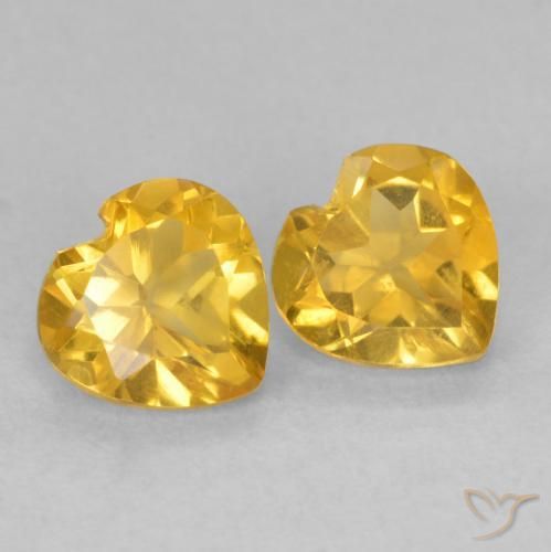 Shop natural 1.38ct 濃いゴールド シトリン gems, 心臓, from ブラジル at GemSelect. In stock, global shipping!