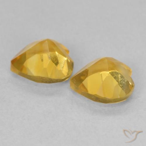 Shop natural 1.38ct 濃いゴールド シトリン gems, 心臓, from ブラジル at GemSelect. In stock, global shipping!
